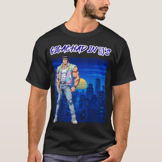 GIGACHAD IN 80S T-SHIRT (Voorkant)