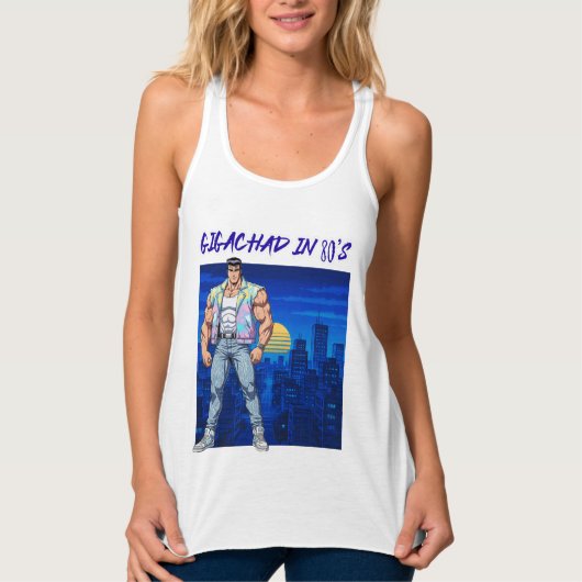 GIGACHAD IN 80S TANKTOP (Voorkant)