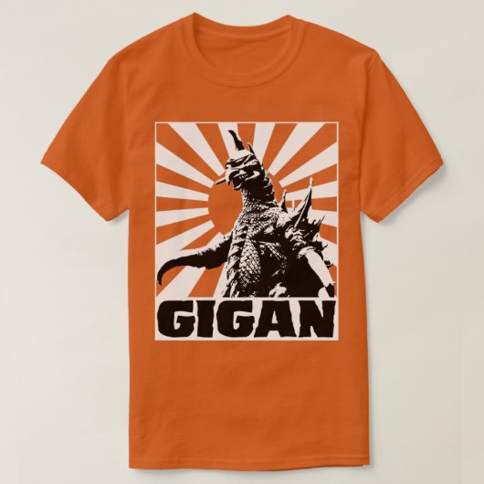 GIGAN Rijzende zon voor rode t - shirts (Design voorkant)