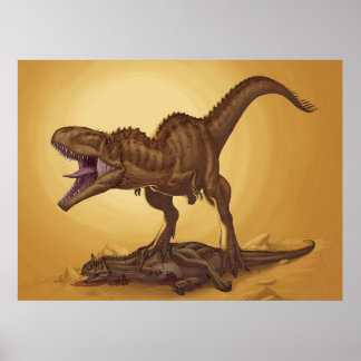 Giganotosaurus carolinii en Carnotaurus Poster