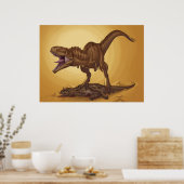 Giganotosaurus carolinii en Carnotaurus Poster (Keuken)
