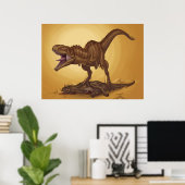 Giganotosaurus carolinii en Carnotaurus Poster (Thuiskantoor)