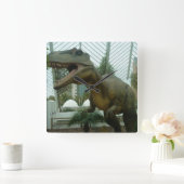 Giganotosaurus Dinosaur Wall Clock Vierkante Klok (Huis)
