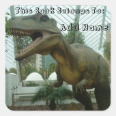 Giganotosaurus Dinosaurus Bookplate Sticker (Voorkant)
