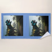 Giganotosaurus Dinosaurus Prowling, keukenhanddoek Strandlaken (Voorkant)