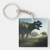 Giganotosaurus Dinosaurus Prowling, sleutelring Sleutelhanger (voorkant)