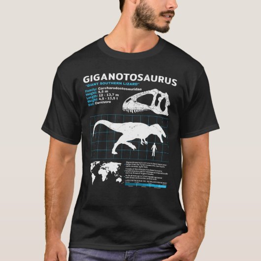Giganotosaurus — Feetblad T-Shirt (Voorkant)