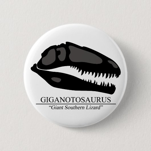 Giganotosaurus Ronde Button 5,7 Cm (Voorkant)