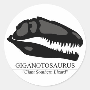 Giganotosaurus Ronde Sticker