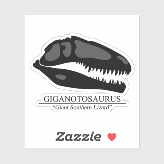 Giganotosaurus Schedel Sticker (Vel)
