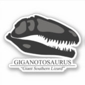 Giganotosaurus Schedel Sticker (Voorkant)