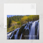 Gigantic Waterfall in a China Jiuzhaigou Briefkaart (Voorkant / Achterkant)