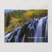 Gigantic Waterfall in a China Jiuzhaigou Briefkaart (Voorkant)