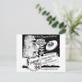 Giganticus Headicus Route 66 Alien UFO Briefkaart (Staand voorkant)