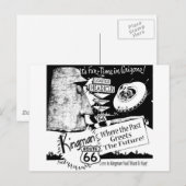 Giganticus Headicus Route 66 Alien UFO Briefkaart (Voorkant / Achterkant)