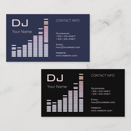 Gigantisch equalizer sjabloon patroon visitekaartje (Voorkant / Achterkant)
