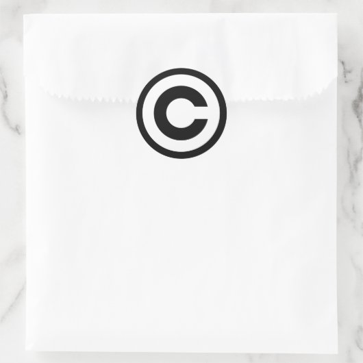 Gigantische copyrightsymbool Stickers (Tas)