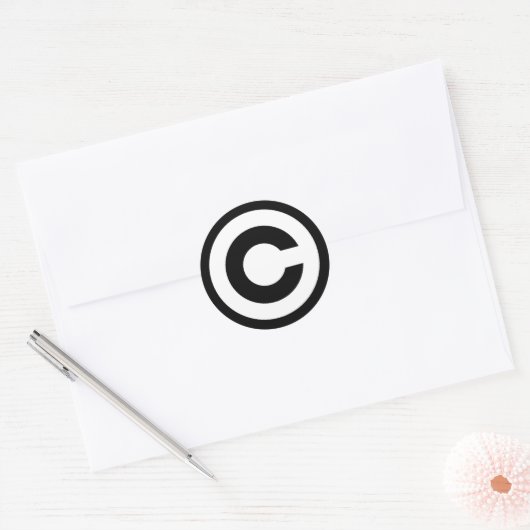 Gigantische copyrightsymbool Stickers (Envelop)