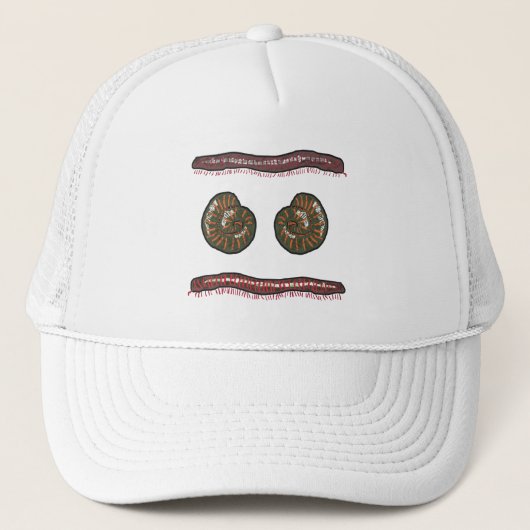 gigantische duizendpoot trucker pet (Voorkant)