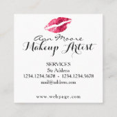 Gigantische grote kus lippen stijlvolle glans cove vierkante visitekaartje (Achterkant)