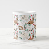 Gigantische Mok, bosdieren met monogram Grote Koffiekop (Voorkant)