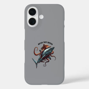 Gigantische octopus knuffelt een enorme grote witt iPhone 16 hoesje