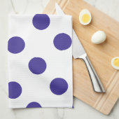 Gigantische paarse polka-dot patterned theedoek (Quarter Fold)