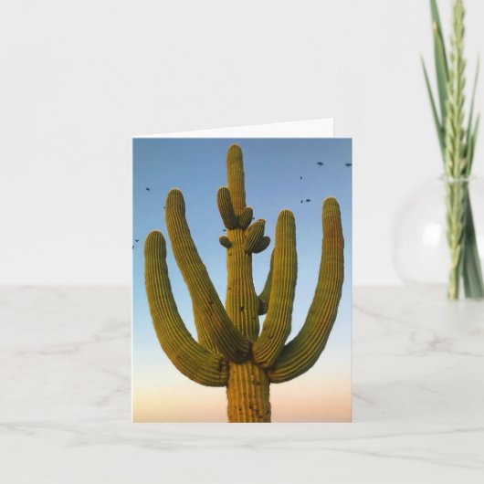 gigantische saguaro notecard (blanco binnenin) kaart (Voorkant)