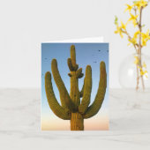 gigantische saguaro notecard (blanco binnenin) kaart (Gele Bloem)