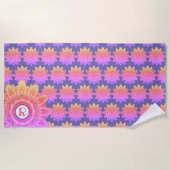 Gigantische strandlaken 70x30 in psychedelisch pat (Voorkant)