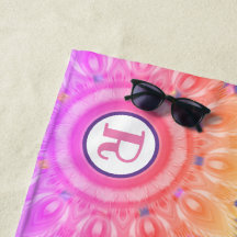 Gigantische strandlaken 70x30 in psychedelisch pat