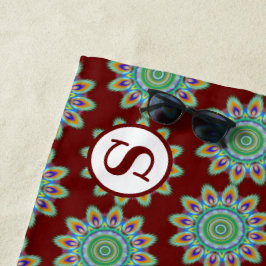 Gigantische strandlaken 70x30 in psychedelisch pat