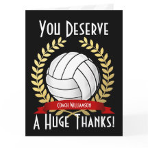 Gigantische volleybal coach, bedankt