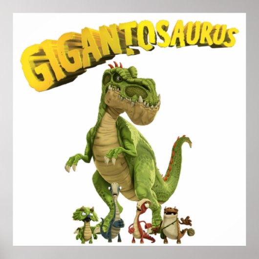 Gigantosaurus Dinosaur Cartoon Show Kids Poster (Voorkant)