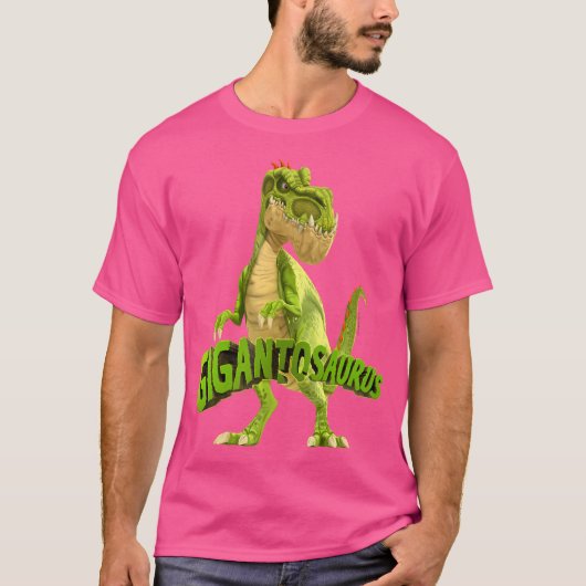 Gigantosaurus met Giganto-dinosaurus Logo Unisex- T-shirt (Voorkant)