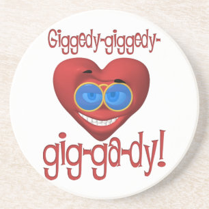 Giggedy Funny Valentijn Zandsteen Onderzetter