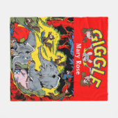 Giggle Animal Elephant Comics Fleece Deken (Voorkant (Horizontaal))