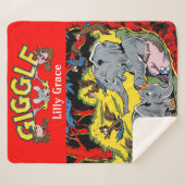 Giggle Animal Elephant Comics Sherpa Deken (Voorkant (horizontaal))