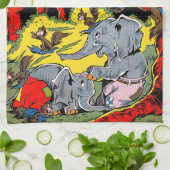 Giggle Animal Elephant Comics Theedoek (Gevouwen)