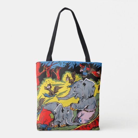 Giggle Animal Elephant  Comics Tote Bag (Achterkant)
