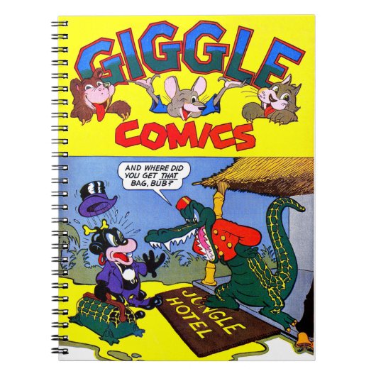 Giggle Crocodile Alligator Animal  Comics Notitieboek (Voorkant)