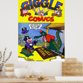 Giggle Crocodile Alligator Animal  Comics Poster (Keuken)