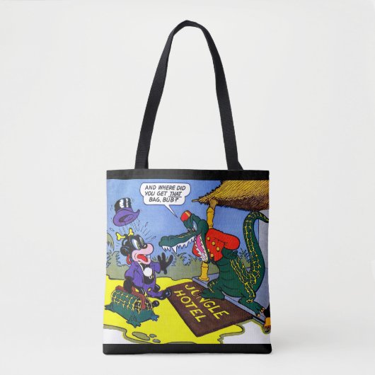 Giggle Crocodile Alligator Animal  Comics Tote Bag (Voorkant)