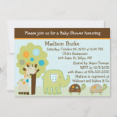 Giggle Gang/Oerwoud Animals Baby shower Kaart (Voorkant)