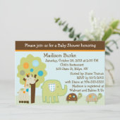 Giggle Gang/Oerwoud Animals Baby shower Kaart (Staand voorkant)