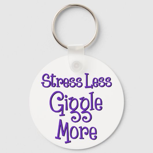 GIGGLE MEER, paarse inkt Sleutelhanger (Voorkant)