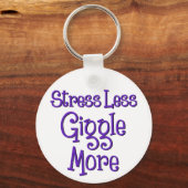 GIGGLE MEER, paarse inkt Sleutelhanger (Voorkant)