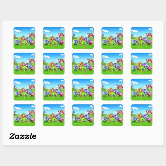 GiggleBellie Boerderijdieren Stickers (Vel)