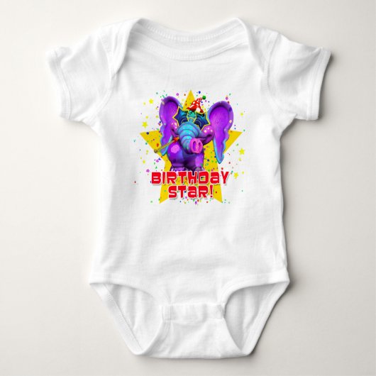 "GiggleBellies" Birthday Star! Romper (Voorkant)