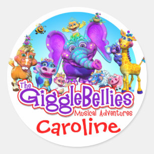 GiggleBellies + de naam van uw kind Sticker